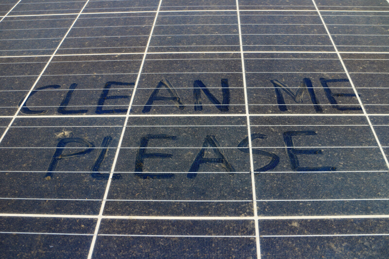 Dirty Solar Panels Are Inefficient
